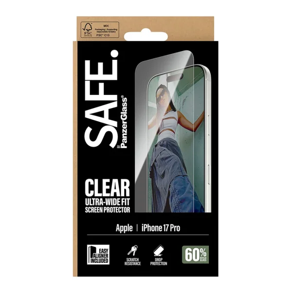 Стъклен протектор Safe UWF EasyAligner за iPhone 18 Pro 3