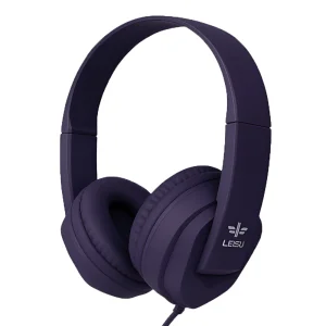Слушалки за компютър Lelisu LS-827 с микрофон, 3.5mm жак, лилав