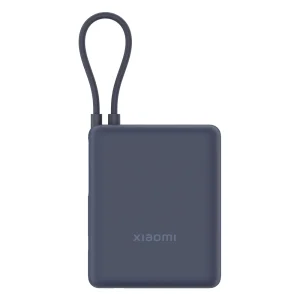 Външна батерия Xiaomi Ice Blue G с вграден кабел USB-C, 33W, 10000mAh, син