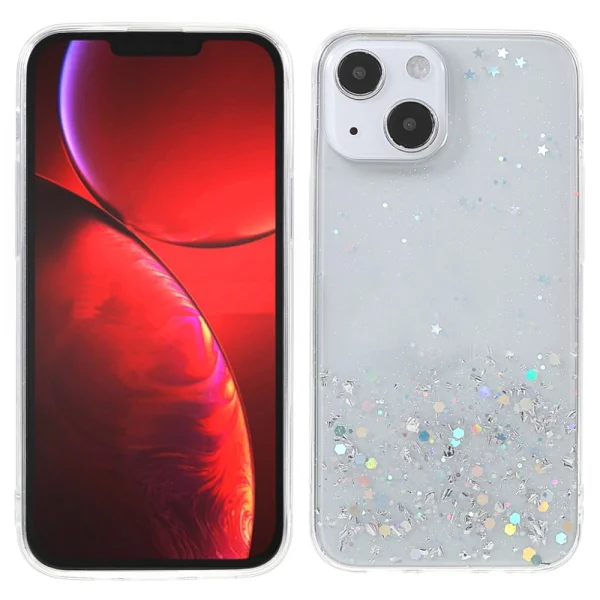 Silicone Case Sparkle Starry Sky for iPhone 13, Transparent 2