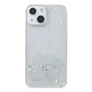 Силиконов калъф Sparkle Starry Sky за iPhone 13, Прозрачен