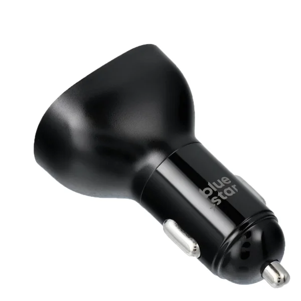Car Charger Blue Star, USB C + USB A, QC3.0, PD AFC, PPS, 63 W, black 3