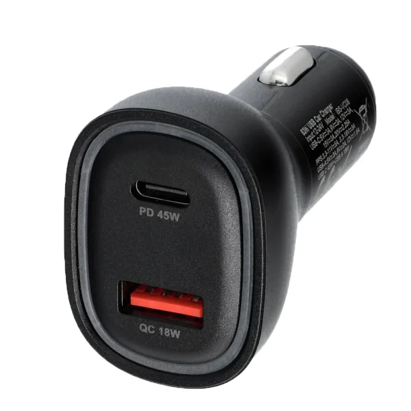 Car Charger Blue Star, USB C + USB A, QC3.0, PD AFC, PPS, 63 W, black 1
