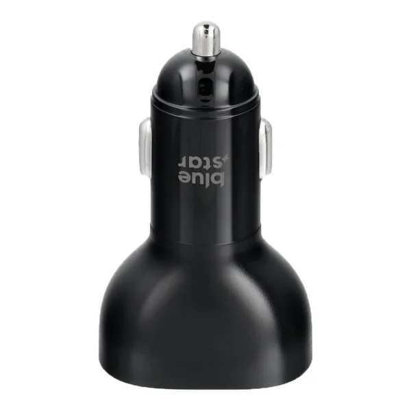 Car Charger Blue Star, USB C + USB A, QC3.0, PD AFC, PPS, 63 W, black 2