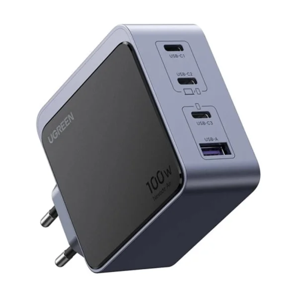 Зарядно UGREEN X565 220V, 3xUSB-C,1xUSB A,GaN,100W, сив 3