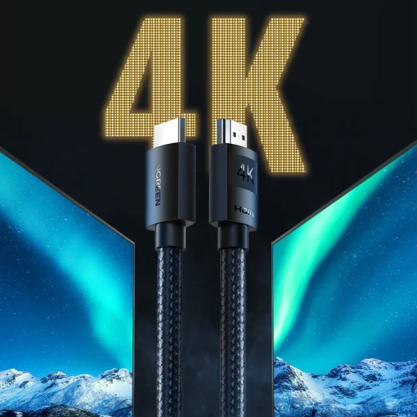 Cable UGREEN HD119 4K HDMI to HDMI, braided, 2m, black 3