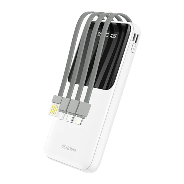 Външна батерия Sendem P19, 10 000mAh, Multi-Function, бял 1