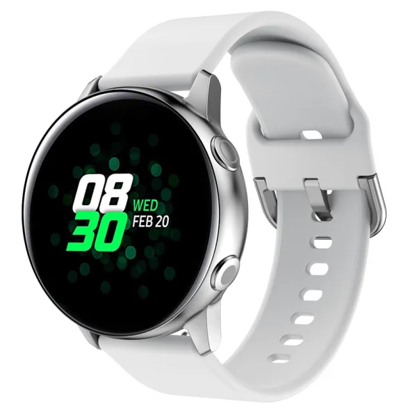 Силиконова Каишка за Samsung Galaxy Watch4, Бяла 4