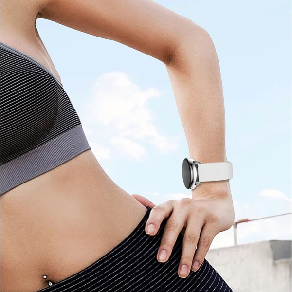 Силиконова Каишка за Samsung Galaxy Watch4, Бяла 5