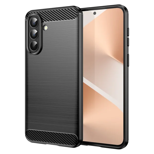 Techsuit Carbon Fibre Brushed case for Samsung Galaxy A57, black 1