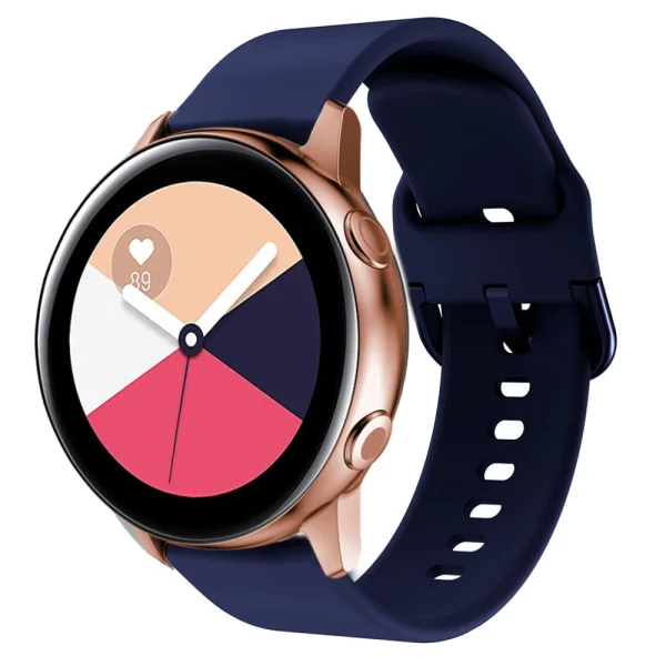 Silicone Strap for Samsung Galaxy Watch4, Dark Blue 4
