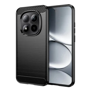 Силиконов калъф Carbon Fibre Brushed за Xiaomi Redmi Note 15 Pro 4G, черен