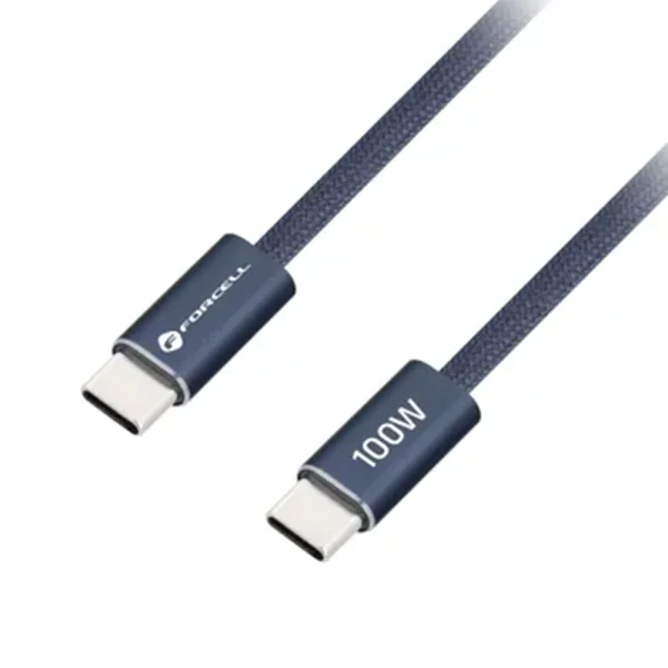 Cable Forcell F-Energy, Type- C to Type- C, QC4.0 PD, 5A, 100W, 1,2m, ACYH23, dark blue 2