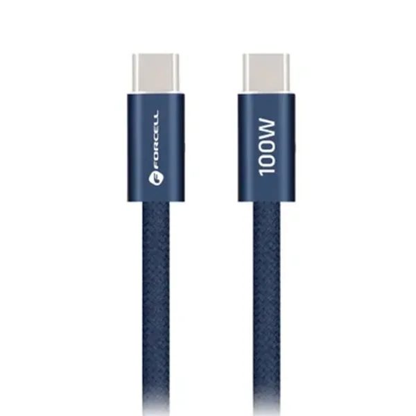 Cable Forcell F-Energy, Type- C to Type- C, QC4.0 PD, 5A, 100W, 1,2m, ACYH23, dark blue 1