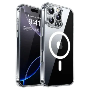 Удароустойчив калъф Mag Cover MagSF за iPhone 16 Pro Max, прозрачен
