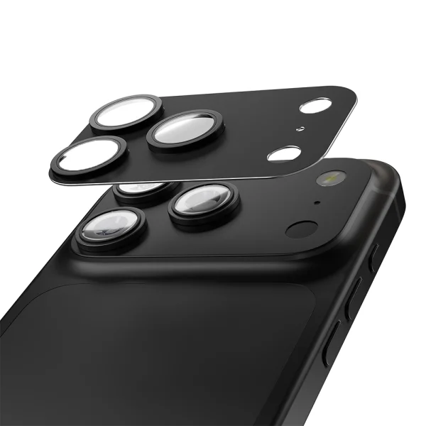 Стъклен протектор за камера Etteri за iPhone 18 Pro, черен 4