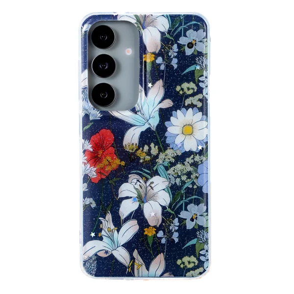 Силиконов калъф Glow Glam за Samsung Galaxy S25, син 2