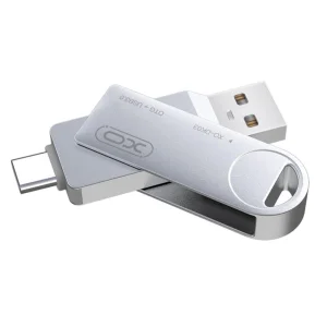 Флаш памет Flash 32GB OTG XO, DK03, USB 3.0 +Type-C Rotating, сребро