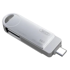 Flash Memory Flash 64GB OTG XO, DK03, USB 3.0 +Type-C Rotating, silver 3