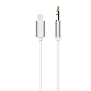 Аудио кабел AUX Type-C към 3,5 mm, бял