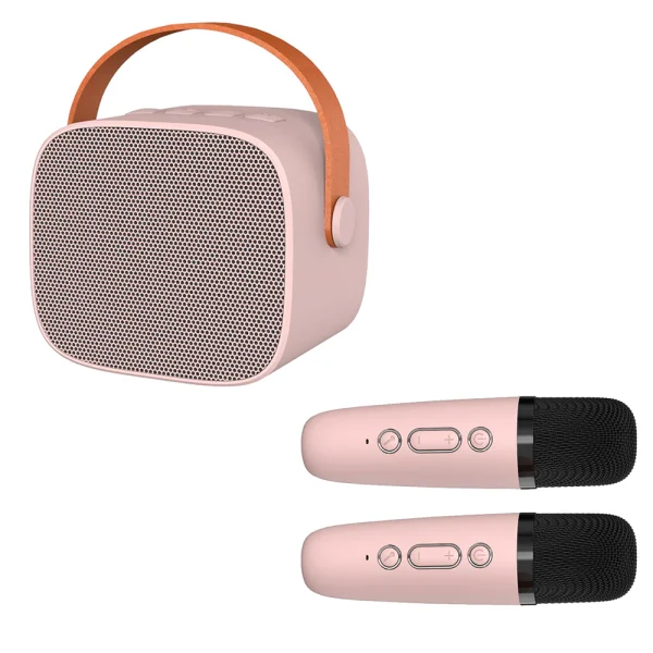 Преносима колонка Blavec Bluetooth WS-07 Karaoke Party ,5W, 2 microfone, розов 2