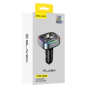 Трансмитер Blavec FM Transmitter Flash, TR-04, 2xUSB + Type C, QC3,0, 18W, PD, 30W, черен 4