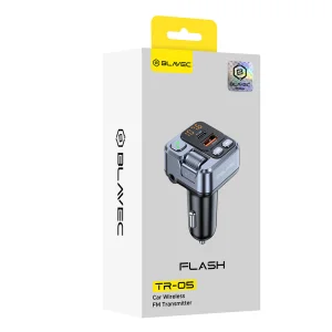 Трансмитер Blavec FM Transmitter Flash, TR-05 USB + Type C, PD, 30W, черен 4