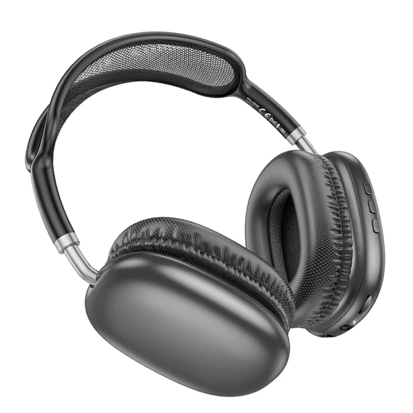 Слушалки с микрофон Borofone Headphones BO22 Plus Elegant, bluetooth, тъмно сив 2