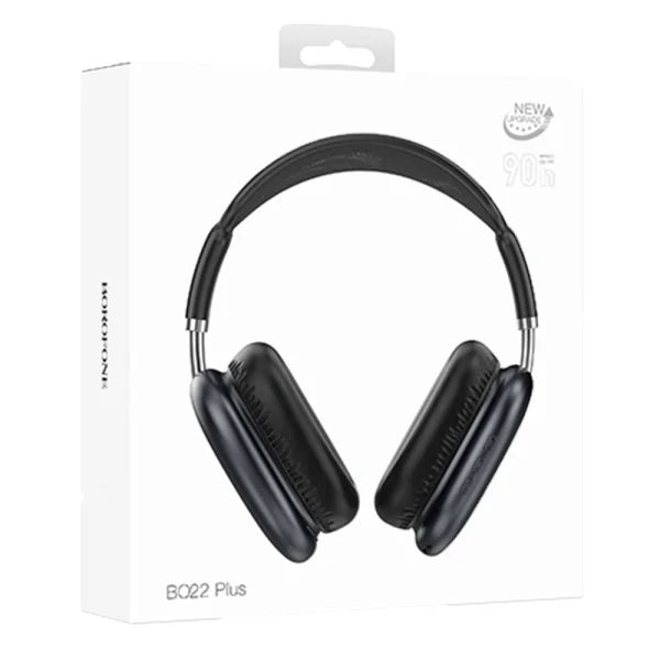 Слушалки с микрофон Borofone Headphones BO22 Plus Elegant, bluetooth, тъмно сив 4