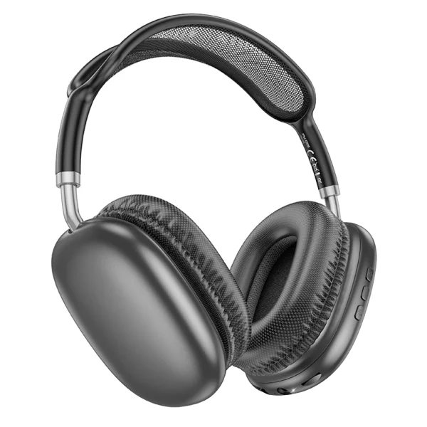 Слушалки с микрофон Borofone Headphones BO22 Plus Elegant, bluetooth, тъмно сив 1