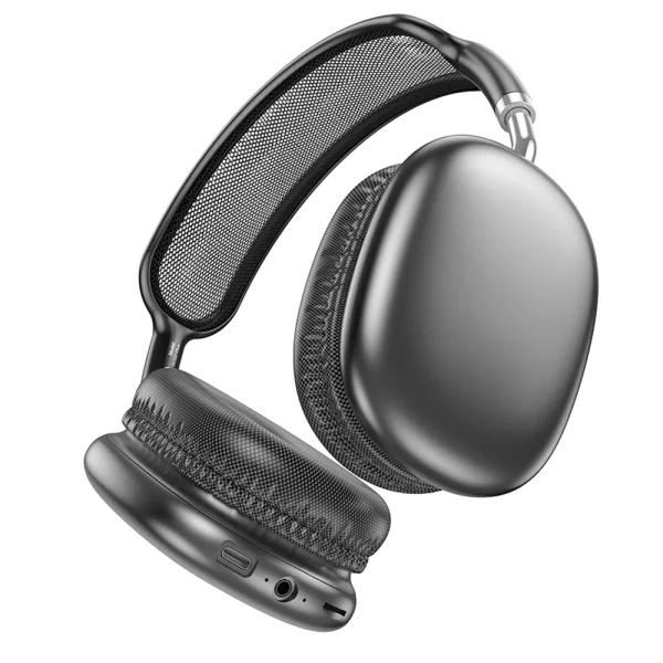 Слушалки с микрофон Borofone Headphones BO22 Plus Elegant, bluetooth, тъмно сив 3