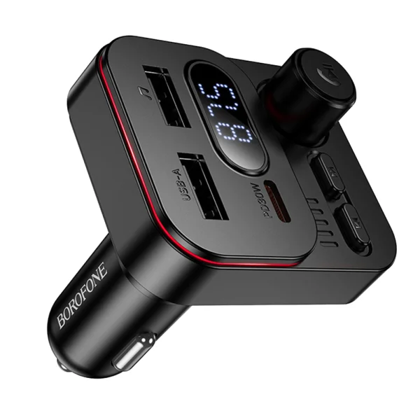 Трансмитер Borofone FM Transmitter ,BC61, Ocean, 2xUSB+Type C, PD, 45W, черен 5