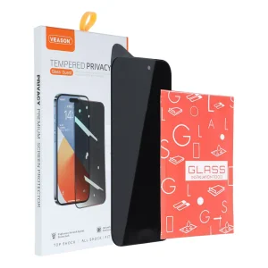 Стъклен протектор Veason 6D Pro Full Glue Privacy за iPhone 18 Pro, черен 3