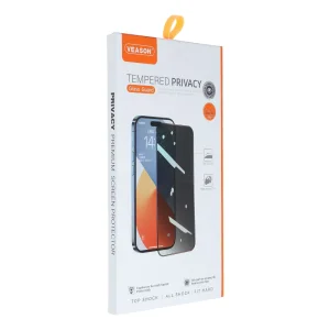 Стъклен протектор Veason 6D Pro Full Glue Privacy за iPhone 18 Pro, черен 4