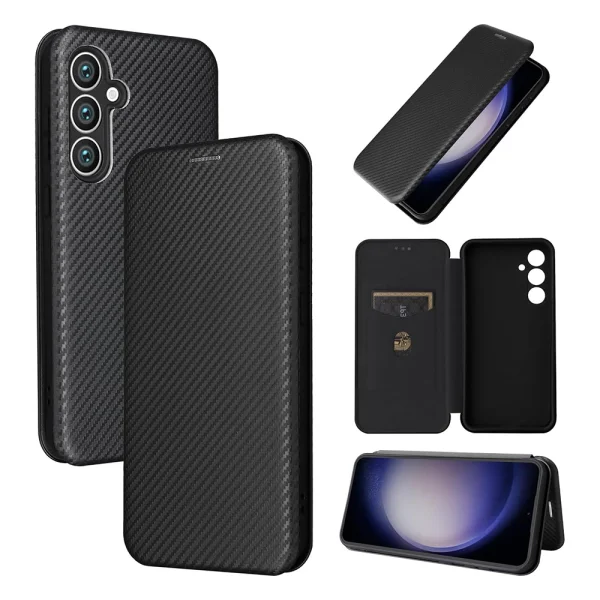 Калъф Тефтер Enviro Fiber за Samsung Galaxy S23 FE, Черен 4