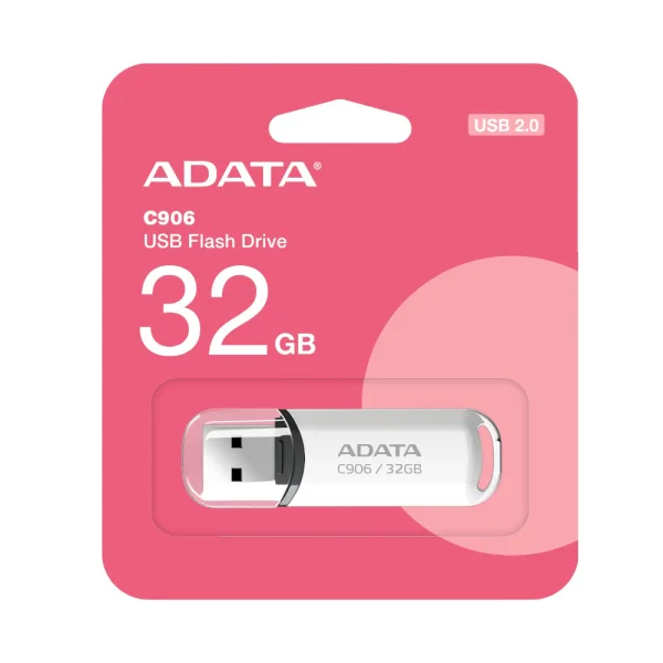 Флаш памет Adata 32GB, USB, C906, бял 3