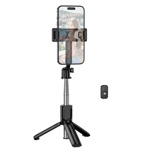 Селфи стик с трипод BOROFONE BY14 Graceful Bluetooth + Tripod (remote control), черен