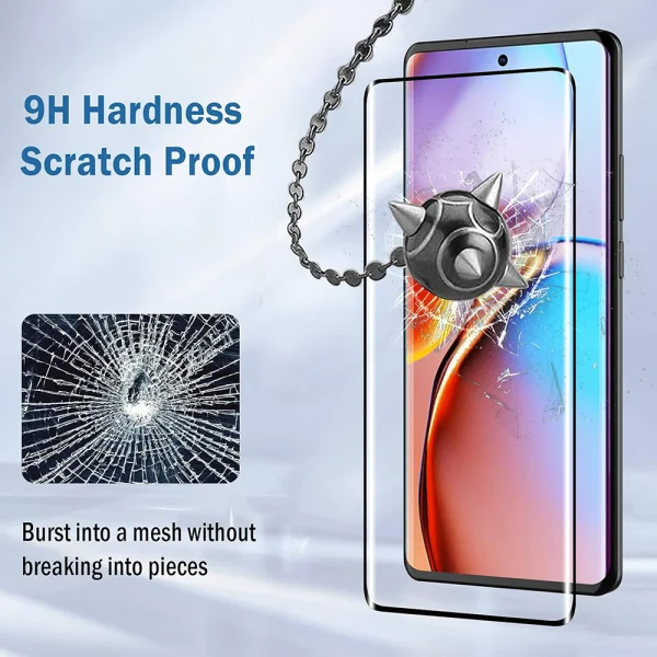 Стъклен протектор HD Full за Motorola Signature 5G / Moto X70 Air Pro 5G, черен 4