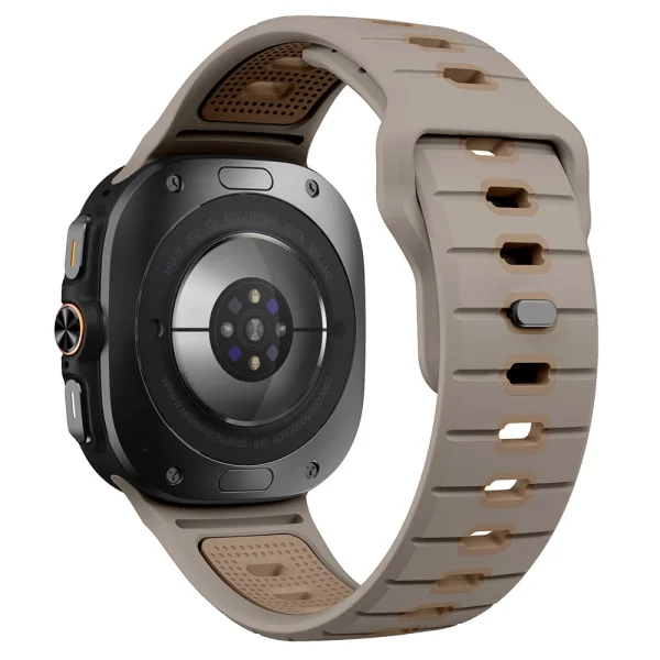 Силиконова каишка Band за Samsung Galaxy Watch Ultra 47mm, кафяв-бежов 2