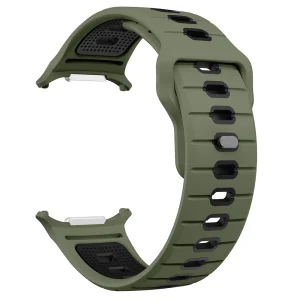 Силиконова каишка Band за Samsung Galaxy Watch Ultra 47mm, зелен-черен 4