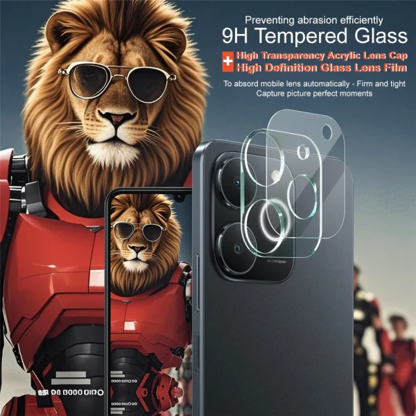 IMAK camera glass protector for Realme Note 70T 4G, transparent 3