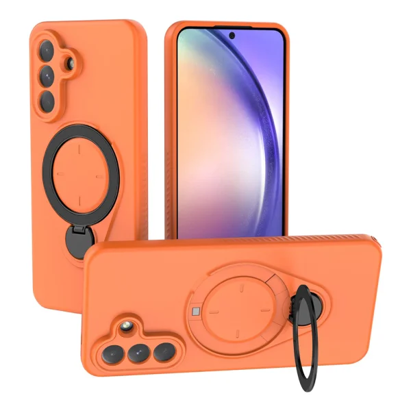 Удароустойчив калъф Rotating Kickstand за Samsung Galaxy A57 5G, оранжев 1
