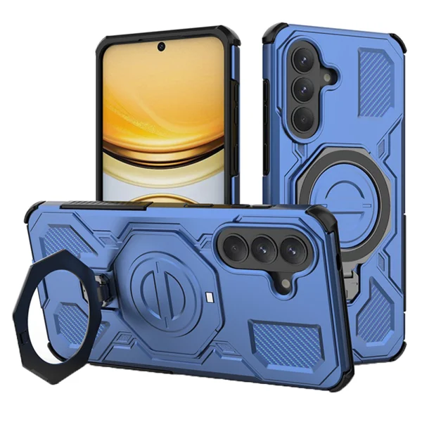 Удароустойчив калъф Rotating Metal Kickstand за Samsung Galaxy A57 5G, син 1