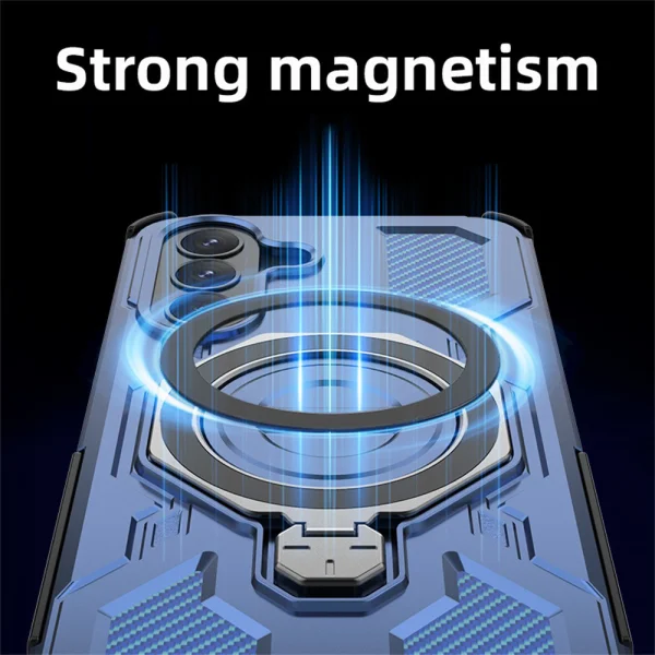 Удароустойчив калъф Rotating Metal Kickstand за Samsung Galaxy A57 5G, син 2