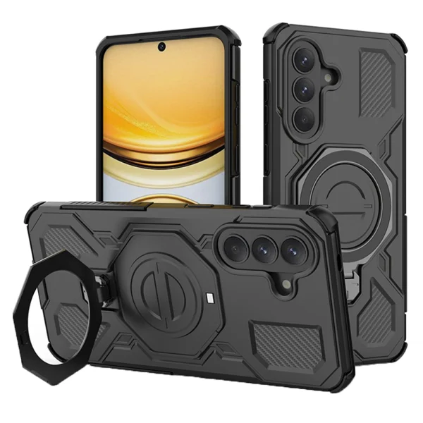 Shockproof case Rotating Metal Kickstand for Samsung Galaxy A57 5G, black 1