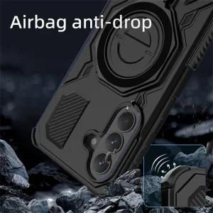Shockproof case Rotating Metal Kickstand for Samsung Galaxy A57 5G, black 3