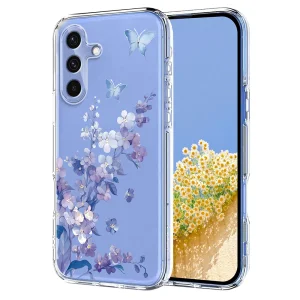 Силиконов калъф Pattern Printing за Samsung Galaxy A57 5G, лилаво цвете