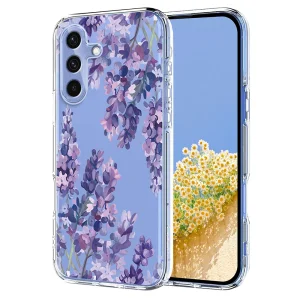 Силиконов калъф Pattern Printing за Samsung Galaxy A57 5G, лилави цветя