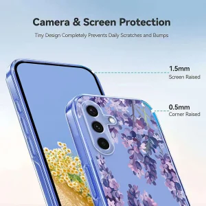 Силиконов калъф Pattern Printing за Samsung Galaxy A57 5G, лилави цветя 4