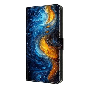 Калъф тефтер Pattern Printing за Samsung Galaxy A57 5G, черен-син